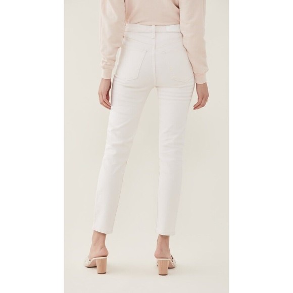 RE/DONE REDONE Originals 90s High Rise Ankle Crop Cream Vintage White Sz 24 / 0 - Picture 4 of 11